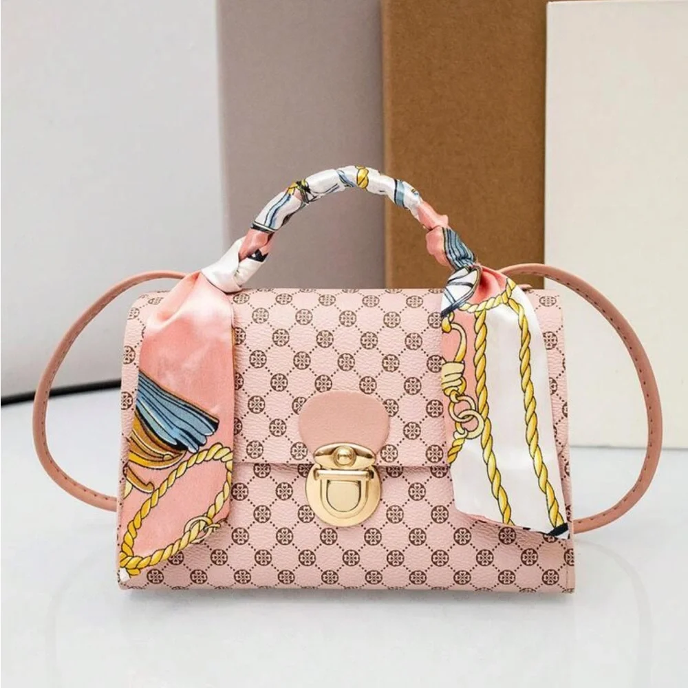 ⚠️Clearance Silk Scarf Handle Crossbody Bag - Picture 1 of 6